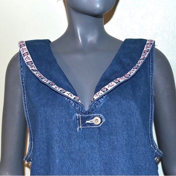 Nautical Denim Sheath Dress - Picture 3 of 15